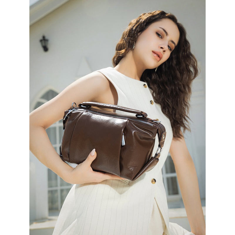 The Clairemont Hand Bag - Mocha Brown