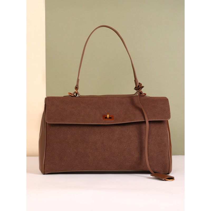 The Lume Satchel Bag - Chocolate Brown