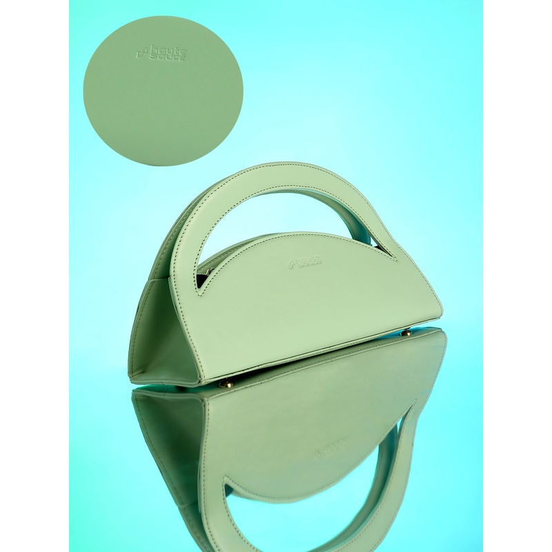 The Mezzaluna Hand Bag - Pistachio Green