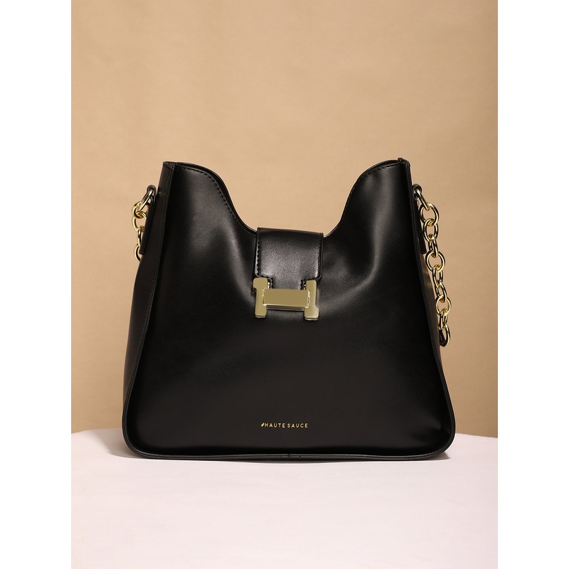 The Monogram Shoulder Bag With Pouch - Midnight Black