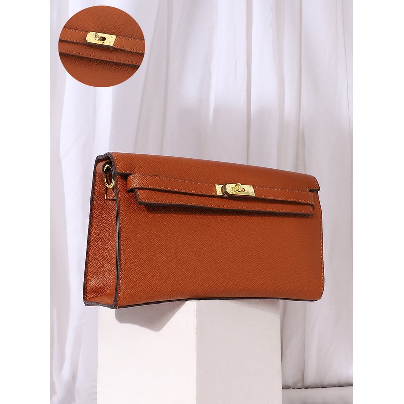 The Overlap Sling Bag - Terracotta Brown