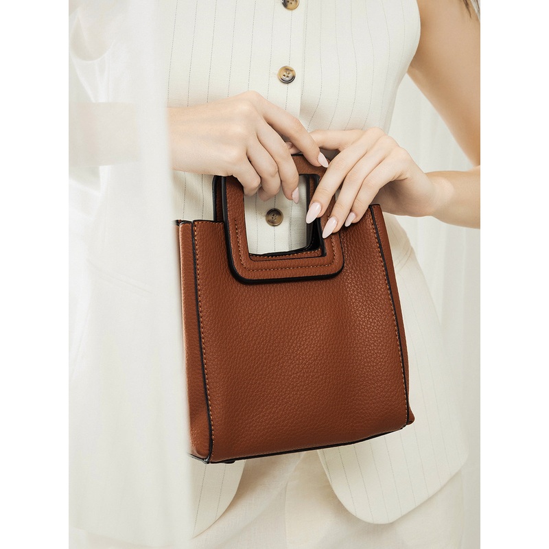 The Qube Bucket Bag - Russet Brown