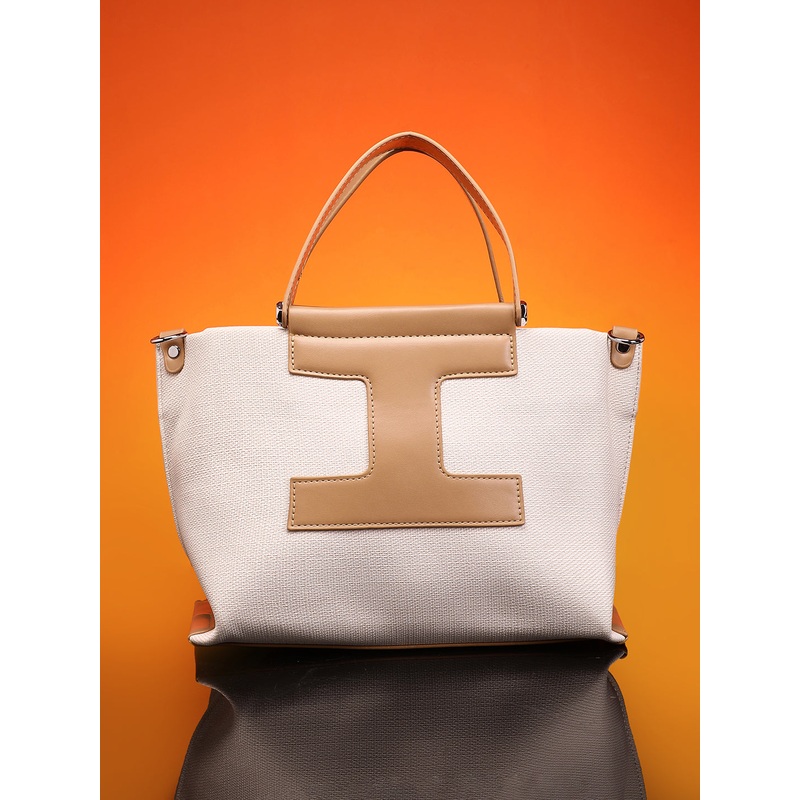 The Riviera-Daze Hand Bag - Yellow Ochre & Cream White