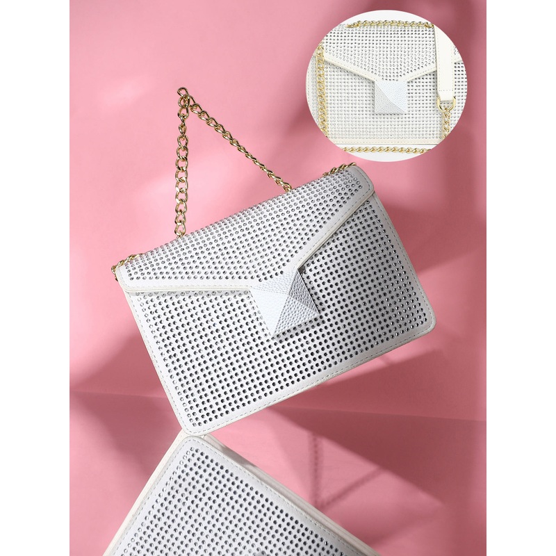 The Stud Sling Bag - Ivory White
