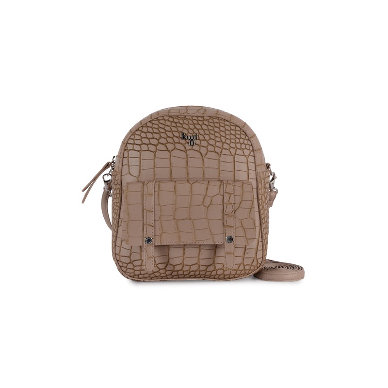 Dimple Beige Oversize Backpack Sling Bag