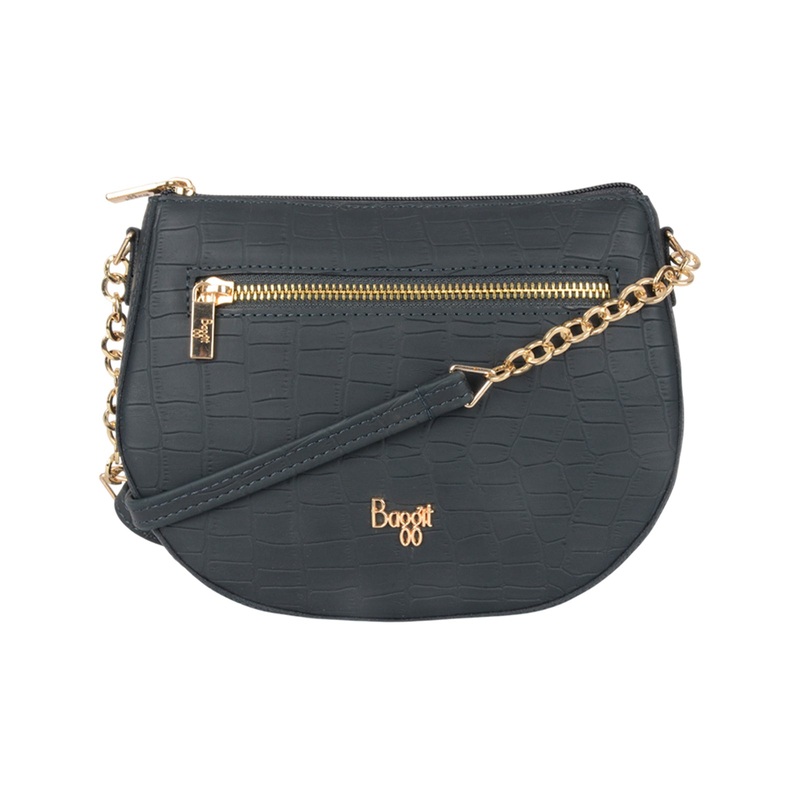 Fancy Blue Small Saddle Sling Bag