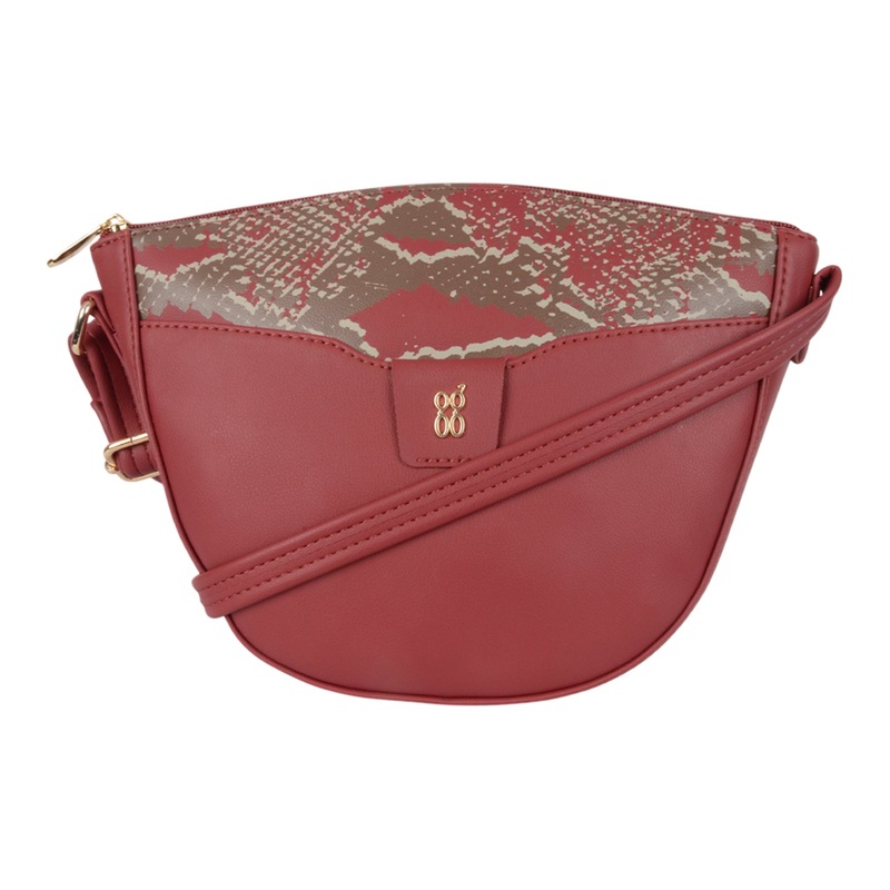 Rotund  Red Small Saddle Bag