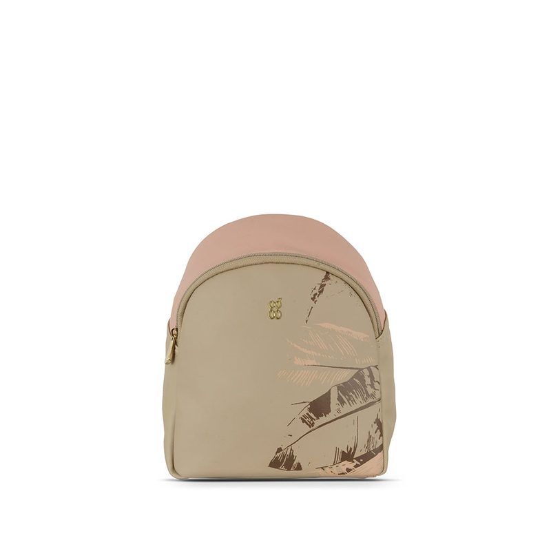 Waye Beige Small Backpack Bag