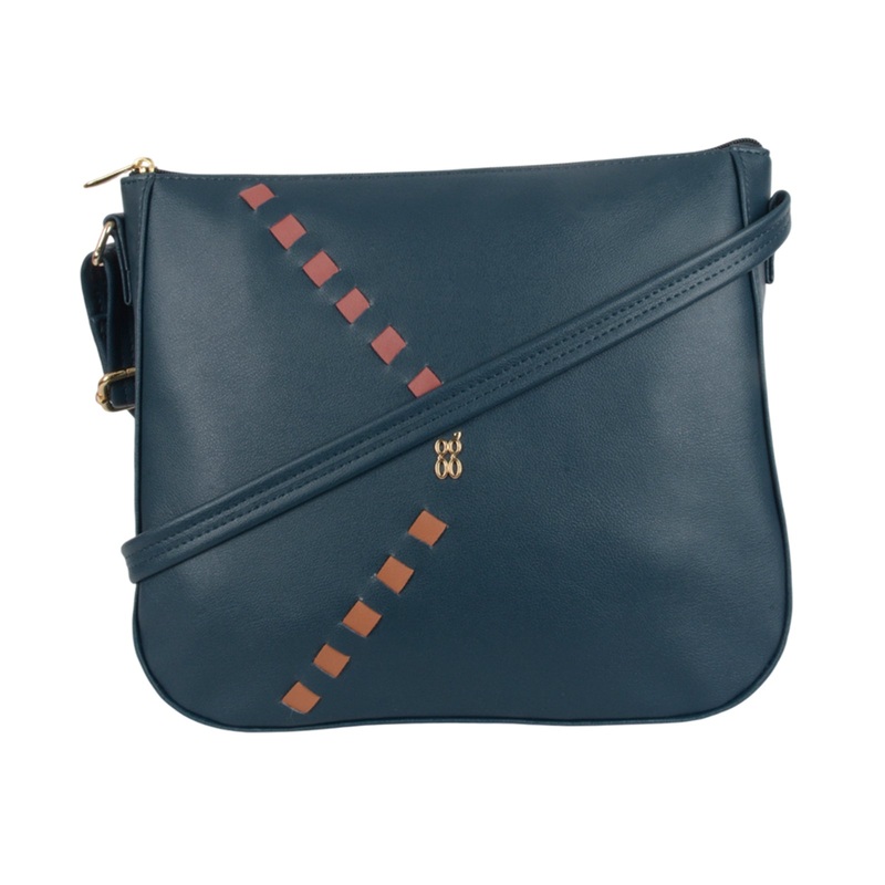 Wini Blue Medium Saddle Bag