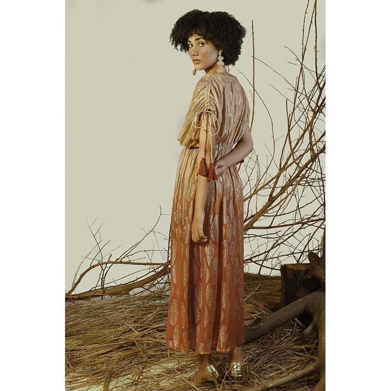 Sandstone Lurex Ombray Maxi Dress