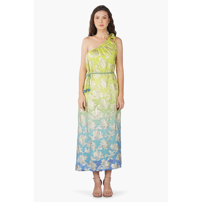 Summer June One Shoulder Lurex Dress