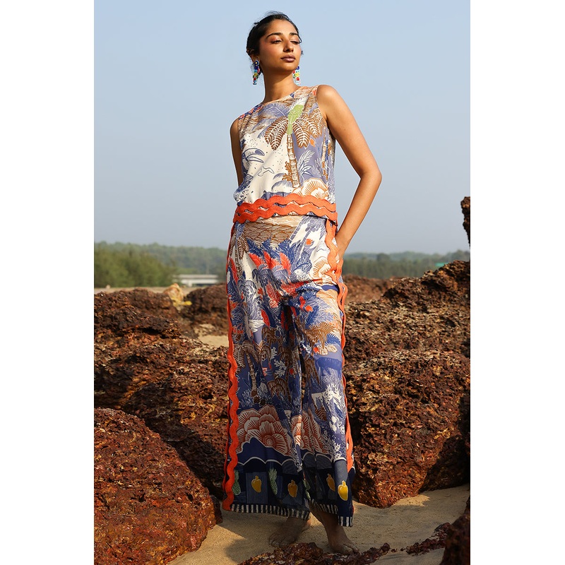 Taste Of Blue Tropics Crop Top