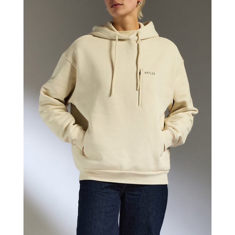 Travel Essential Hoodie in Cream