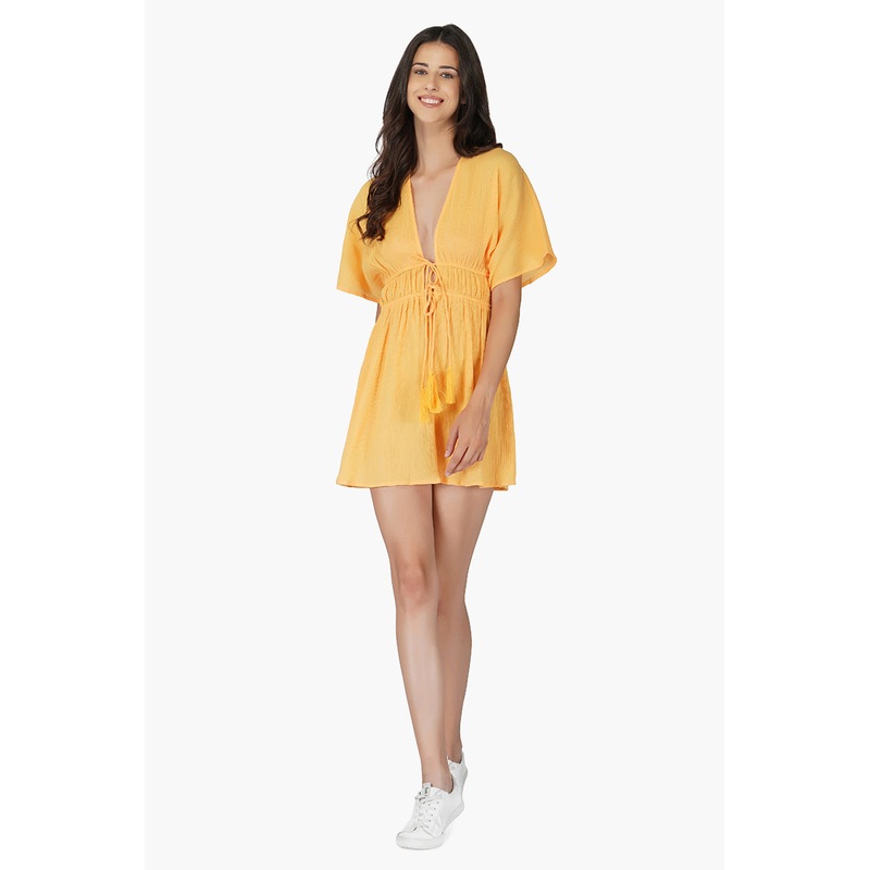 Amber Cotton Crepe Short Dress