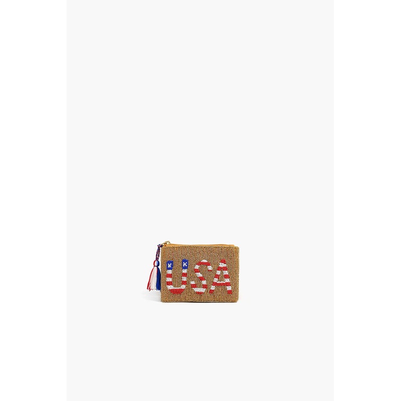 Beaded Mini Pouches-USA