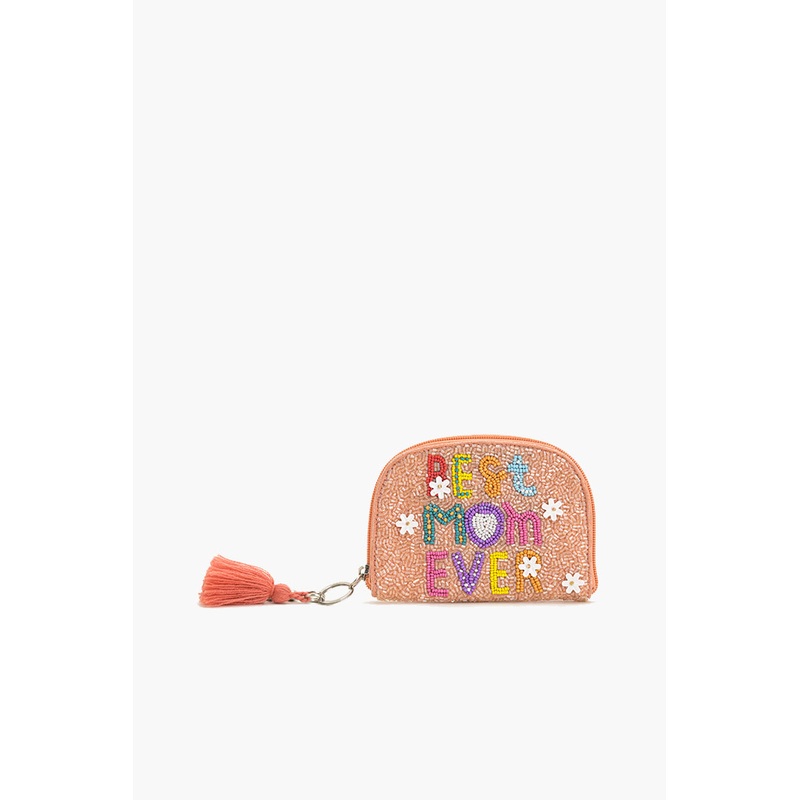Best Mom Ever Beaded Pouch