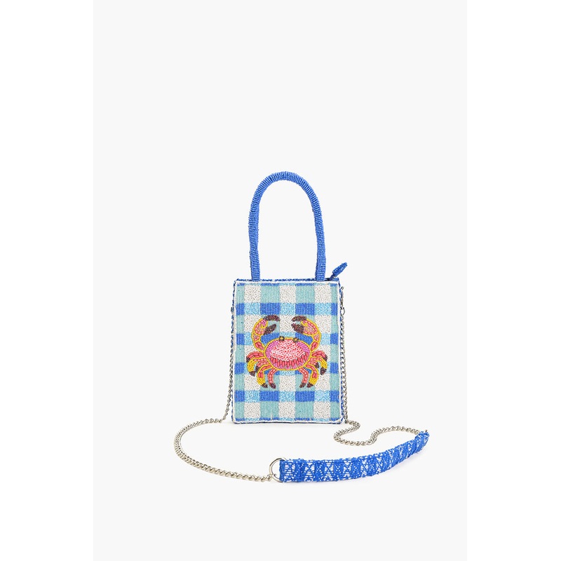 Crab It Beaded Top Handle Bag