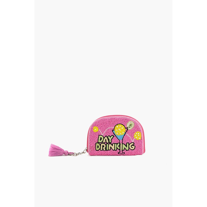 Day Drinking Beaded Pouch