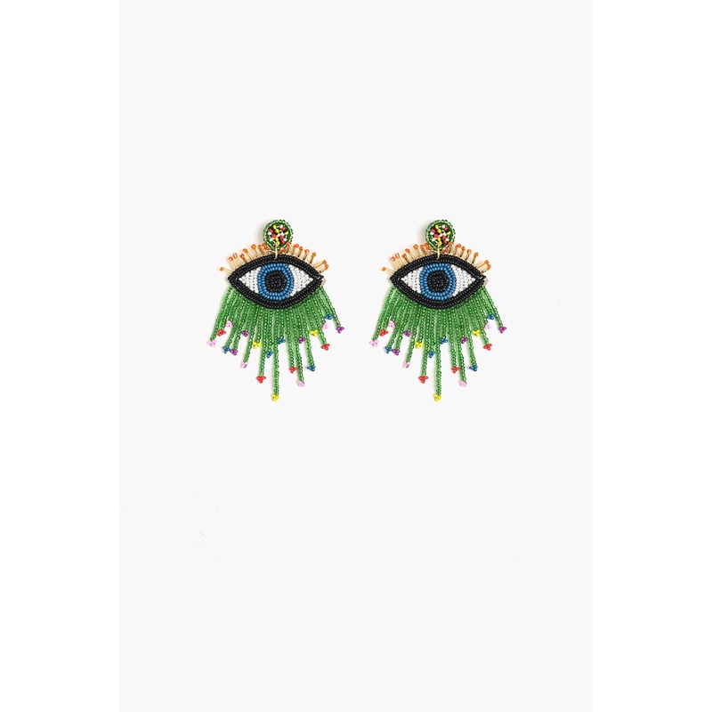 Evil Eye Good Luck Beaded Earrings