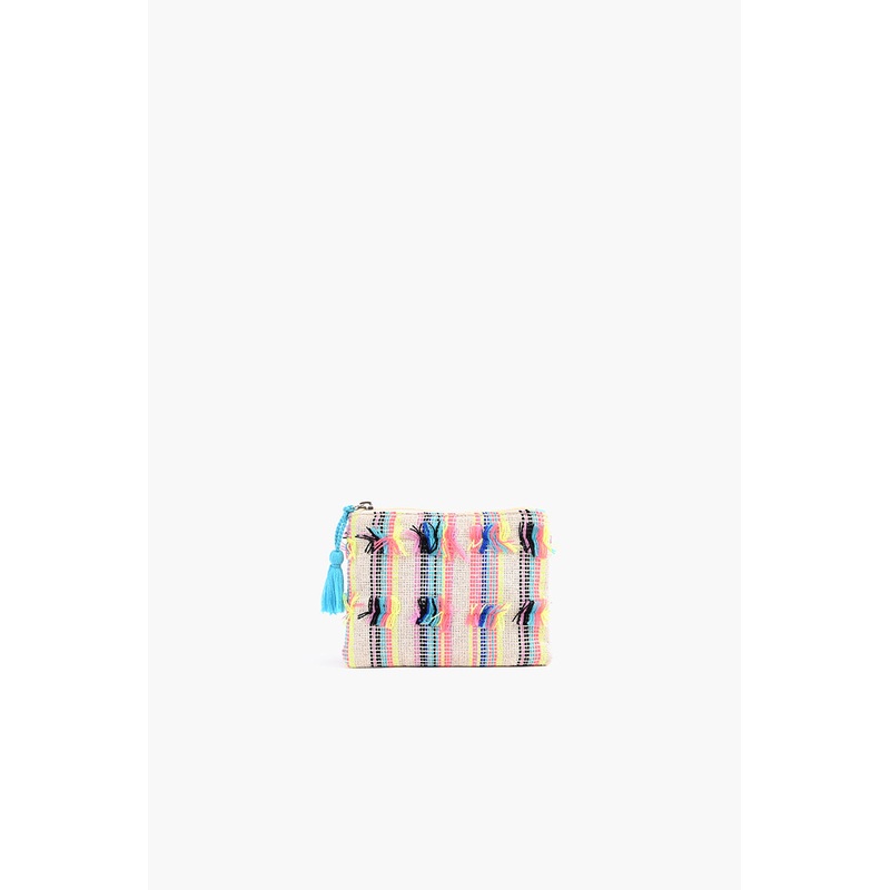 Neon Fringe Coin Pouch