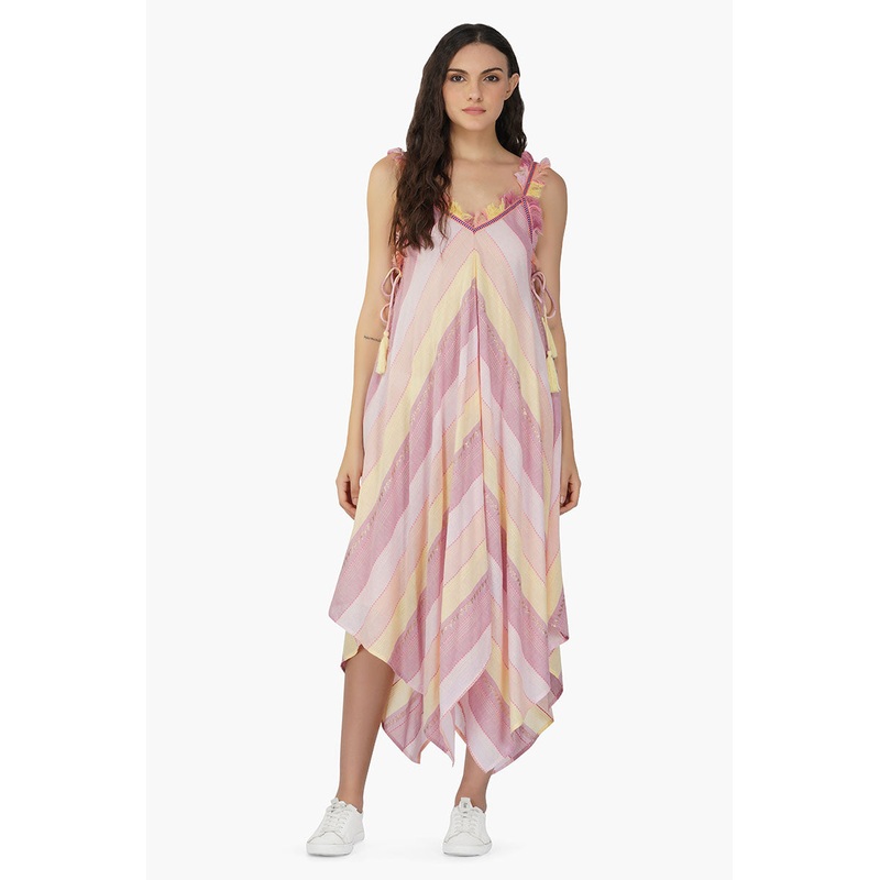 Noah Stripe Fringes Dress