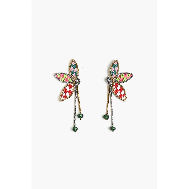 Petal Drop Beaded Earrings