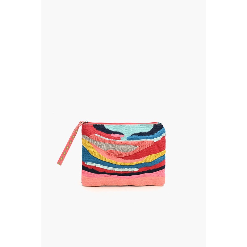 Wave Multi Embellished Pouch