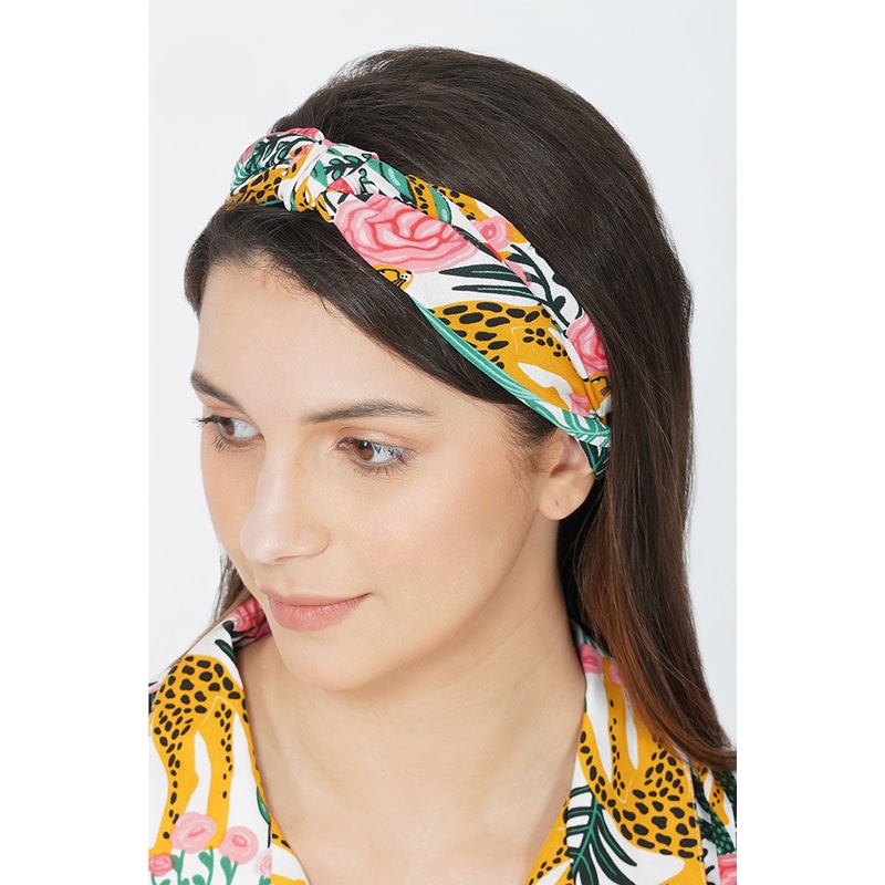 White Jaguar Paradise Knotted Headband