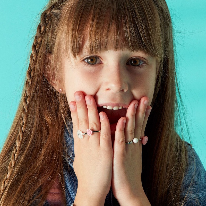 Accessorize London Girl's Pretty Ring Set Of 5