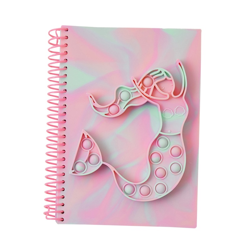 Accessorize London Pink Mermaid Push Popper Notebook