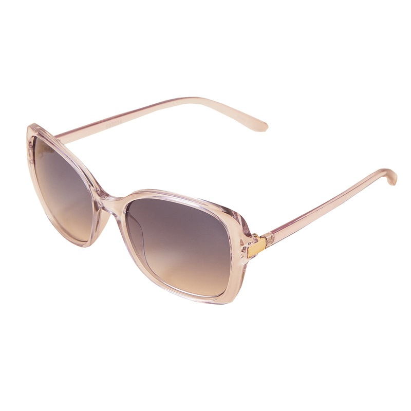 Accessorize London Women's Clear Oversized Square Sunglasses Blue
