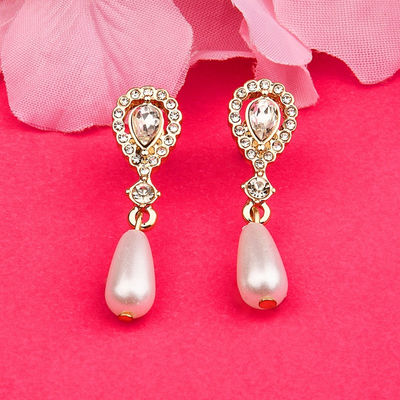 Accessorize London Women's Crystal Studded Drop Earring