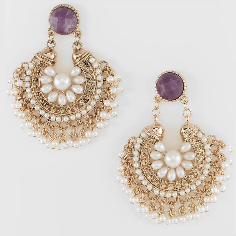 Accessorize London Women's Gold Diamonte Chandbalis  Earring