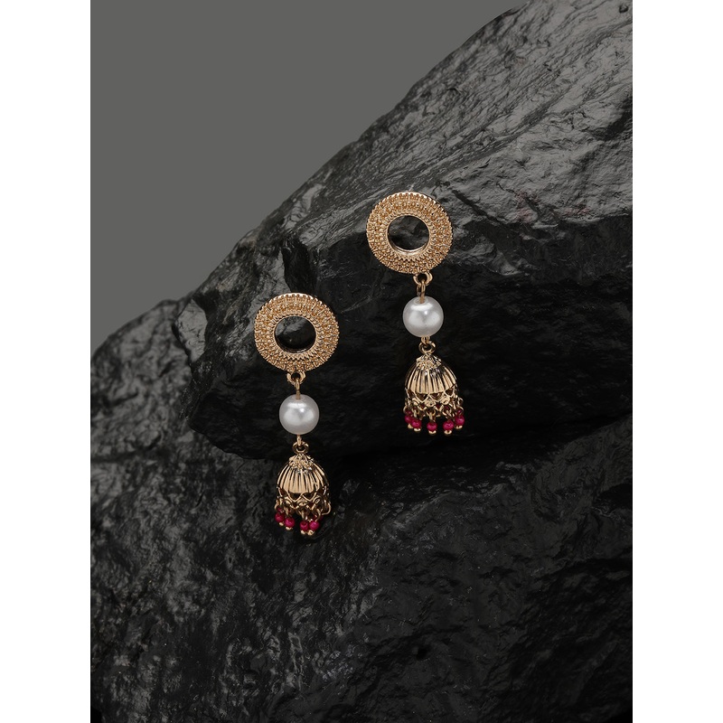 Accessorize London Women's Golden Short Drop Jhumka
