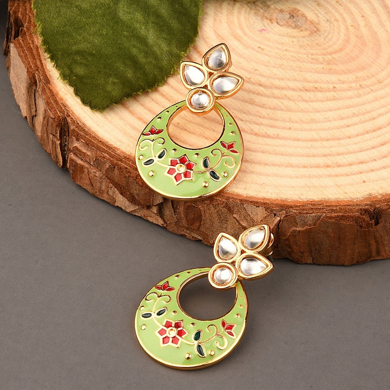 Accessorize London Women's Meenakari Chandbali Earring
