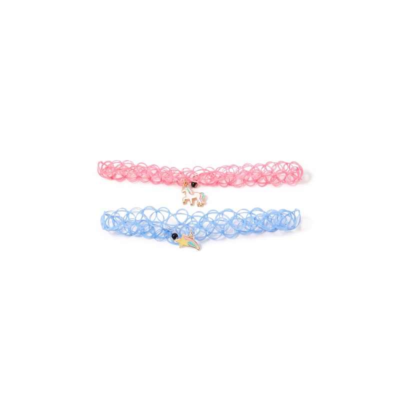 Accessorize Girl set of 2 Unicorn Choker Necklace Set
