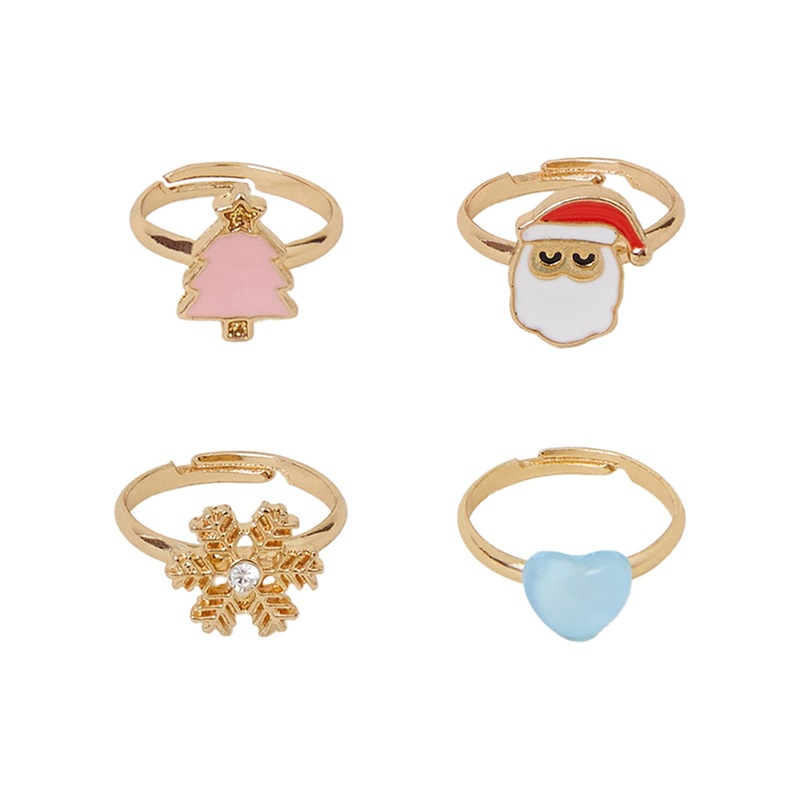 Accessorize London Girls Christmas Rings Set of 4