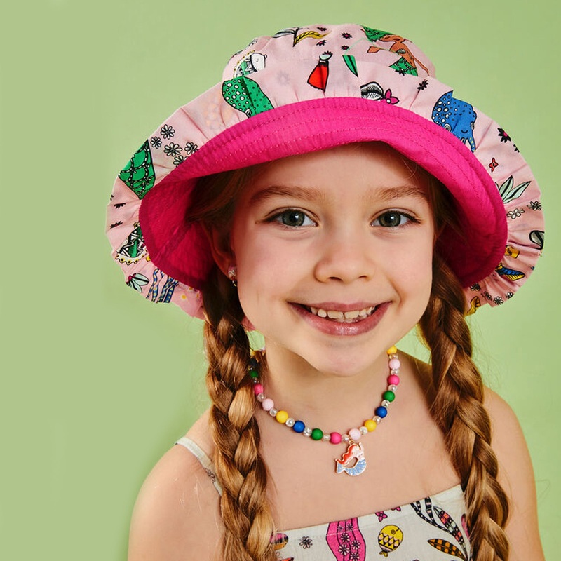 Accessorize London Mermaid Bucket Hat Pink ((3-6 years)