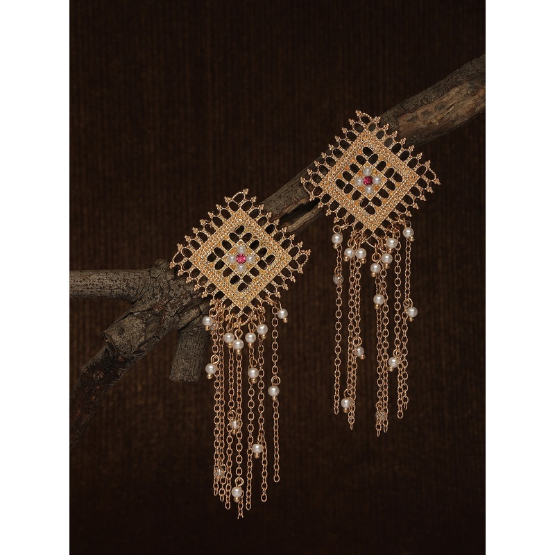 Accessorize London Women's Diamond Shape Long Earring