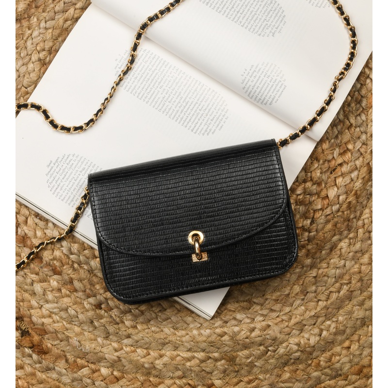 Accessorize London Women's Faux Leather Edie Croc Cross Body