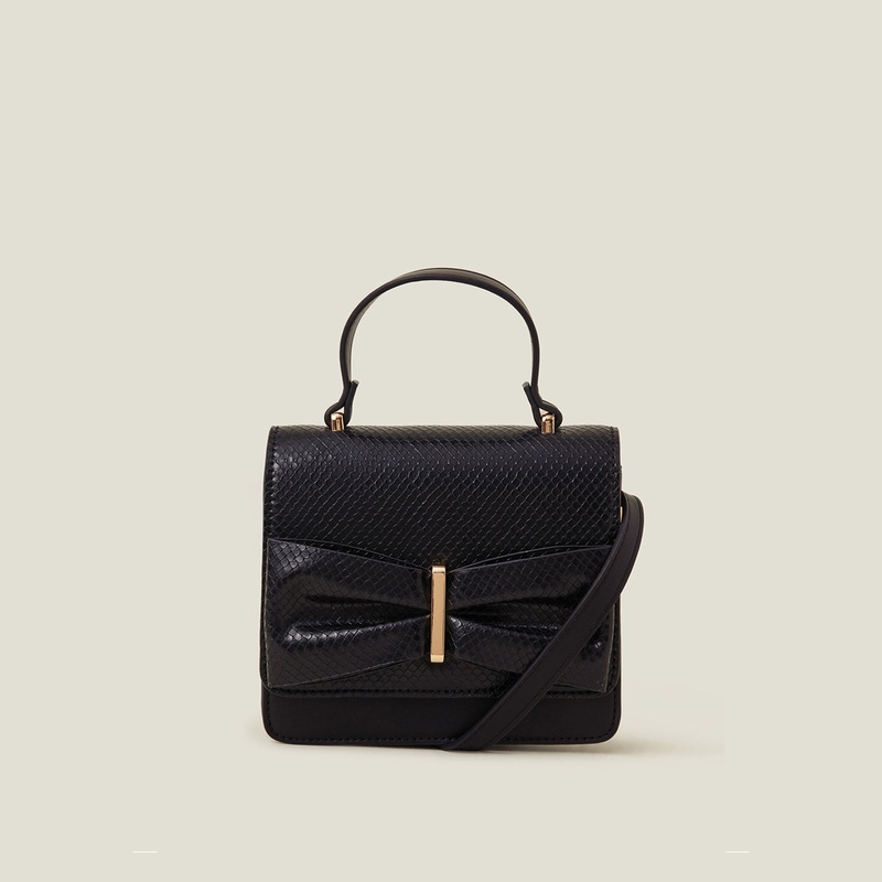 Black Bow Square Sling Bag