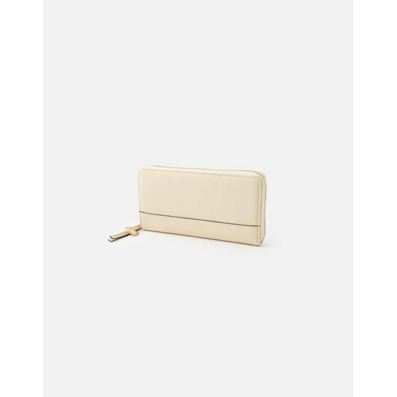 Accessorize London Women's Faux Leather Large Zip Around Wallet