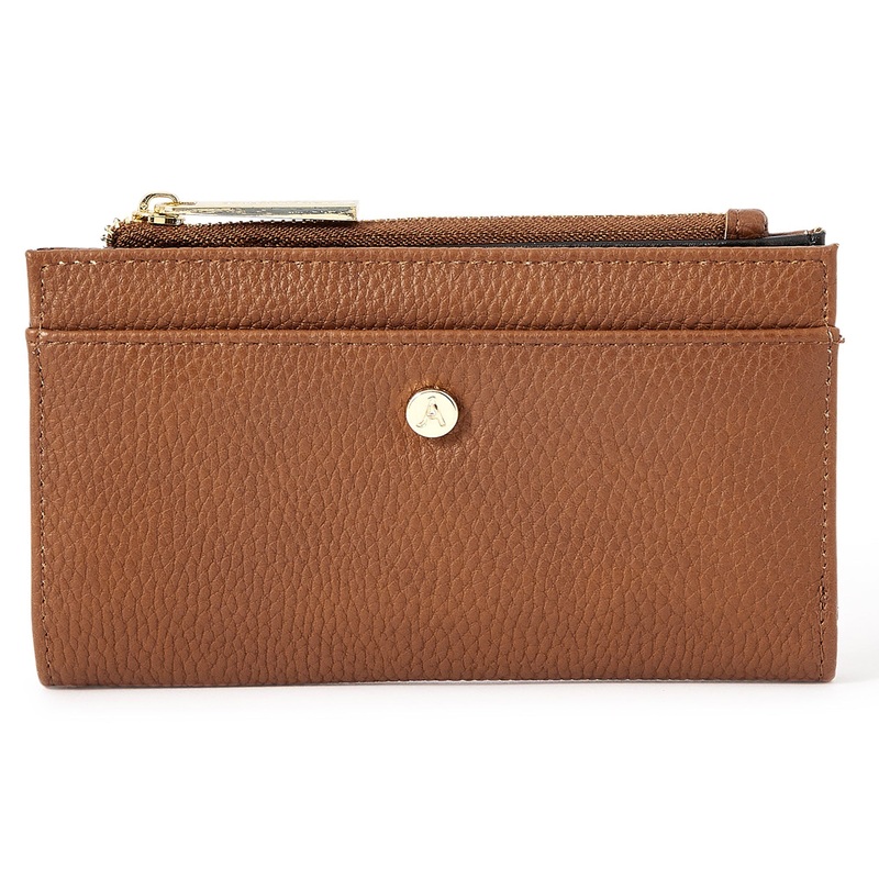 Accessorize London Women's Faux Leather Tan Medium Slimline Wallet