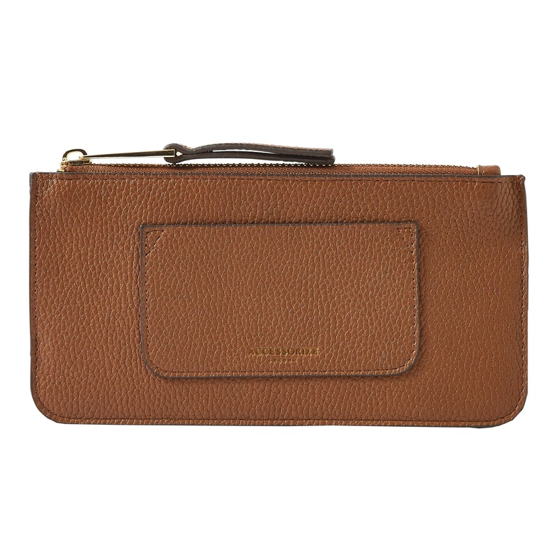 Accessorize London Women's Faux Leather Tan Pocket Coin Purse