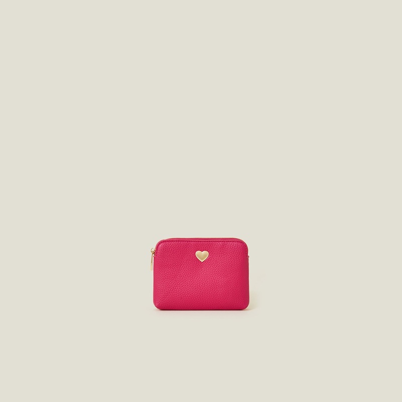 Fuchsia Classic Coin Purse Heart