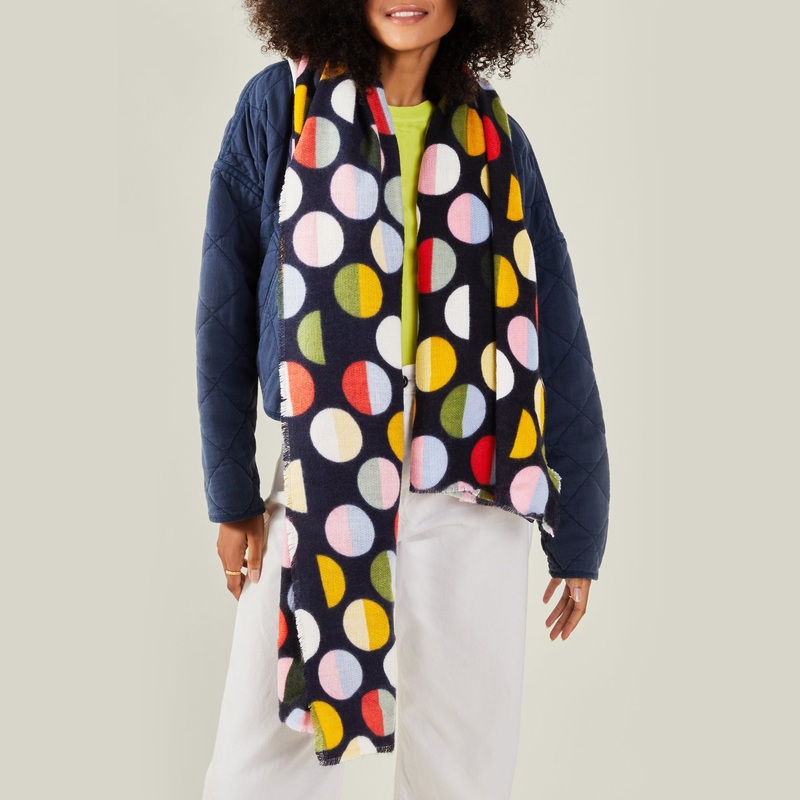 Multi Retro Spot Blanket Scarf