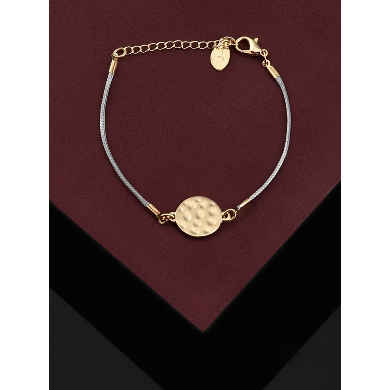 Accessorize London Women's Beaten Circle Friendship Bracelet