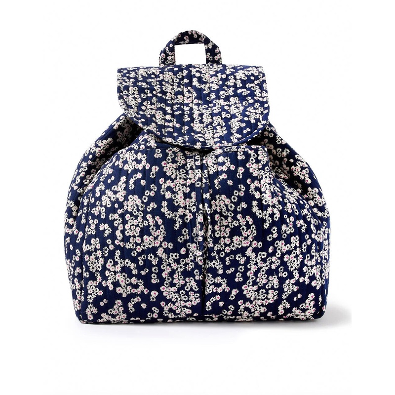 Accessorize London women's Blue Fabric Ditsy Daisy Backpack bag