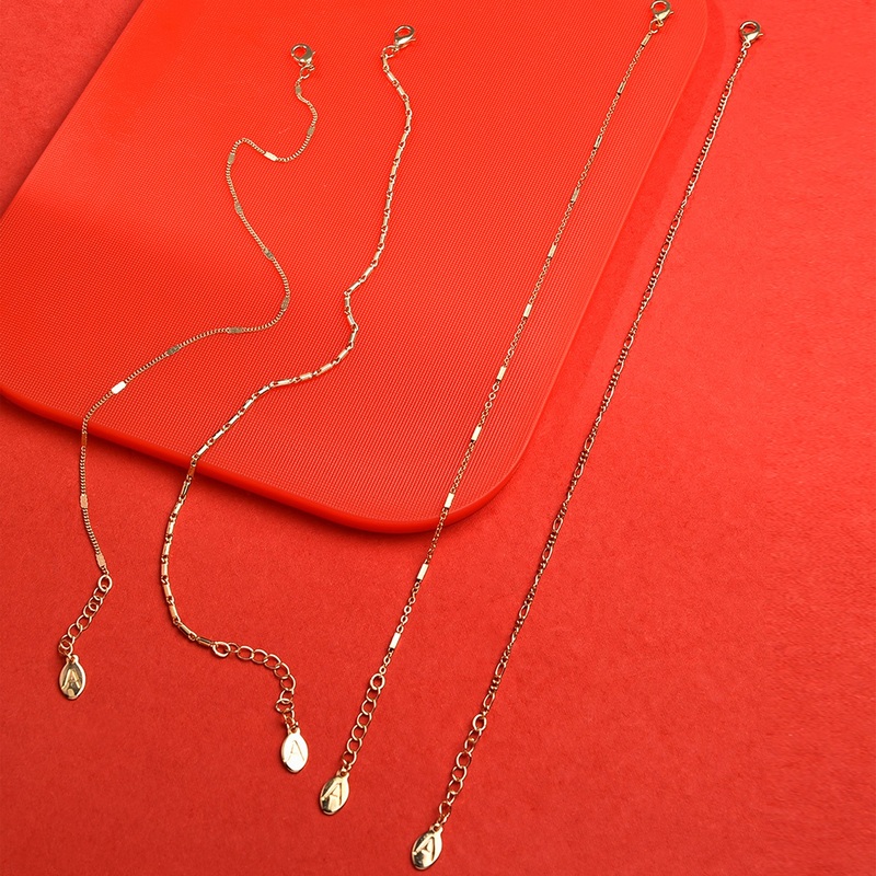 Accessorize London Women'S Gold4 X Gold Chain Anklet Pack
