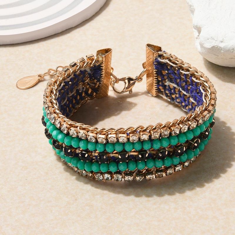 Accessorize London Women's Multi Gem Beaded Clasp Bracelet